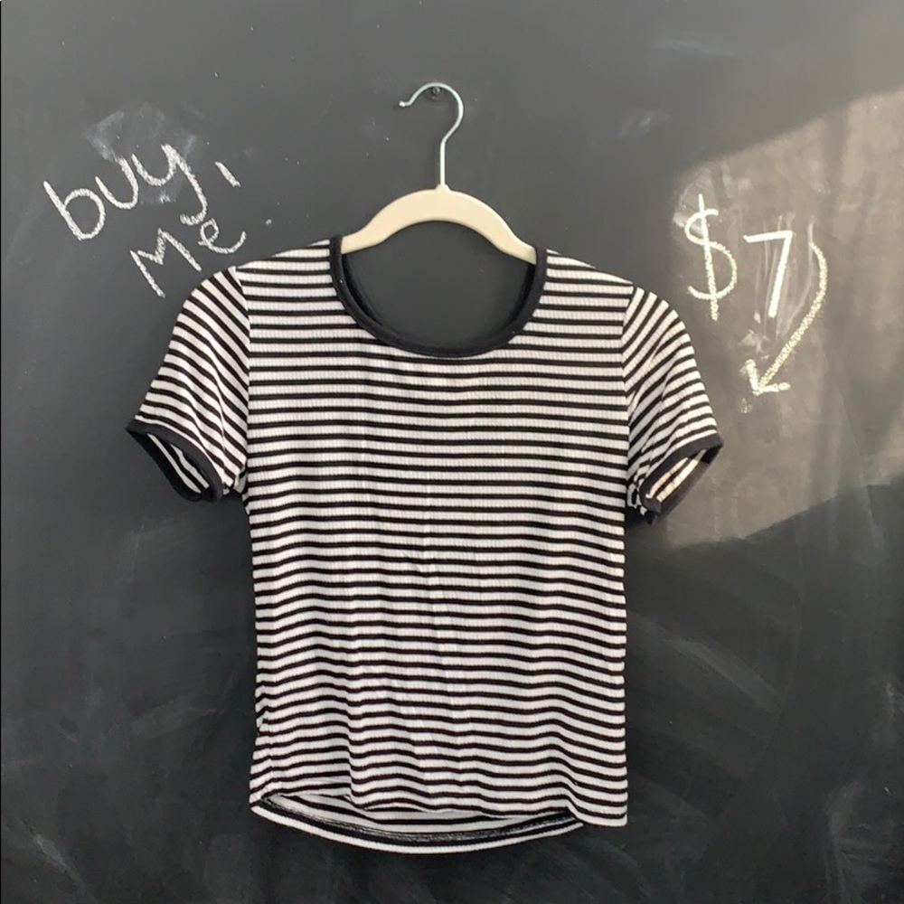 Black and White Striped T-shirt